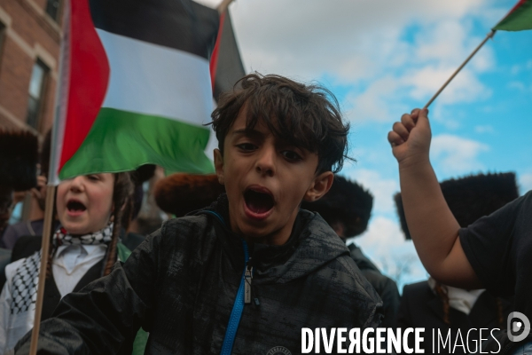 Manifestation Pro-Palestine à Bay Ridge, Brooklyn, New York