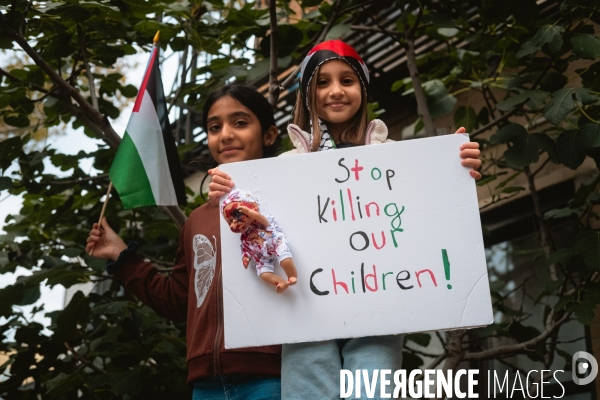 Manifestation Pro-Palestine à Bay Ridge, Brooklyn, New York
