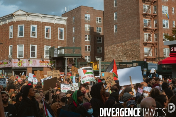 Manifestation Pro-Palestine à Bay Ridge, Brooklyn, New York
