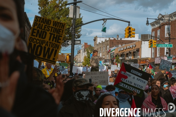 Manifestation Pro-Palestine à Bay Ridge, Brooklyn, New York