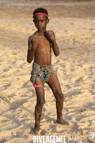 Charles jeune lutteur Sénégalais à Joal Fadiouth