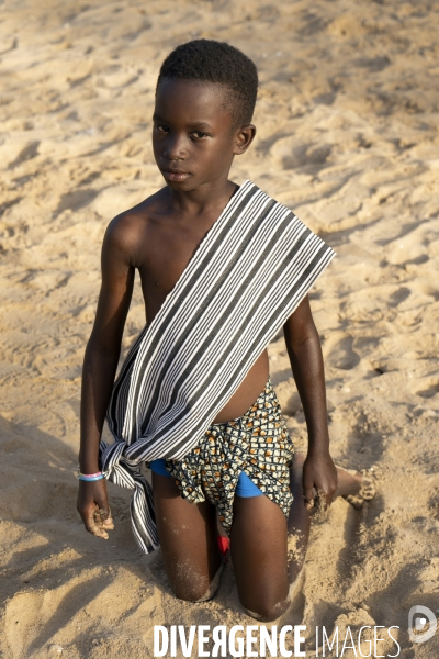 Charles jeune lutteur Sénégalais à Joal Fadiouth