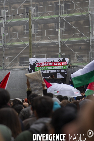 Manifestation pour un cessez le feu à Gaza , Paris.