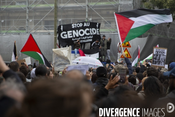 Manifestation pour un cessez le feu à Gaza , Paris.