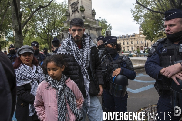 Manifestation pour un cessez le feu à Gaza , Paris.