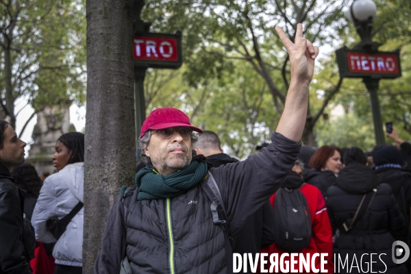 Manifestation pour un cessez le feu à Gaza , Paris.
