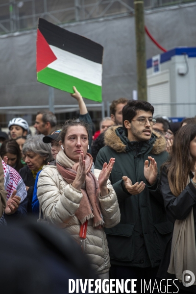 Manifestation pour un cessez le feu à Gaza , Paris.