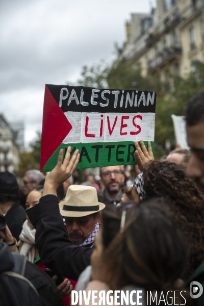 Manifestation pour un cessez le feu à Gaza , Paris.