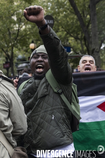 Manifestation en soutien au peuple palestinien et pour un cessez le feu sur la bande de Gaza