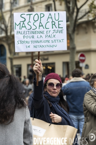 Manifestation en soutien au peuple palestinien et pour un cessez le feu sur la bande de Gaza