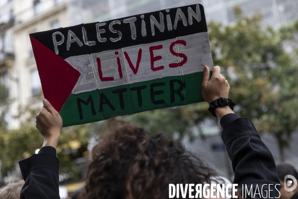 Manifestation en soutien au peuple palestinien et pour un cessez le feu sur la bande de Gaza