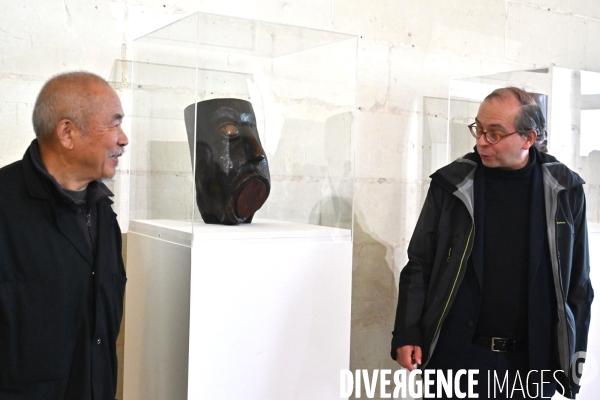 L  artiste WANG KEPING en résidence à  Chambord - Avec Laurent Le Bon président du Centre Pompidou