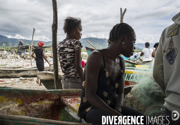 Pecheurs du village d aquin, haiti 2023.