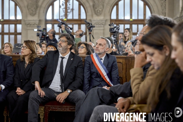 Rassemblement pour les otages israéliens du hamas à la synagogue de la Victoire