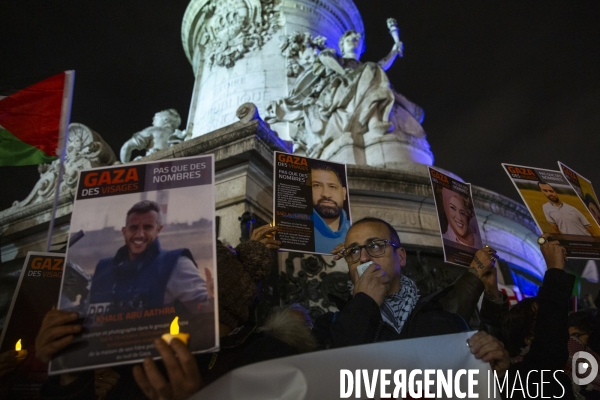 Rassemblement pour un cessez le feu à Gaza