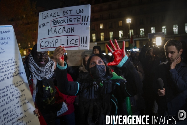 Rassemblement pour un cessez le feu à Gaza