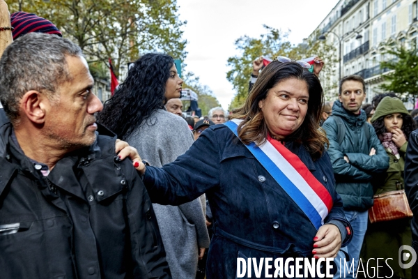 Manifestation pro palestienne pour un cessez le feu