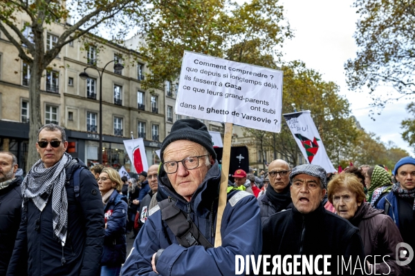 Manifestation pro palestienne pour un cessez le feu