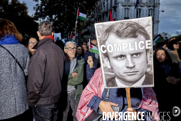 Manifestation pro palestienne pour un cessez le feu