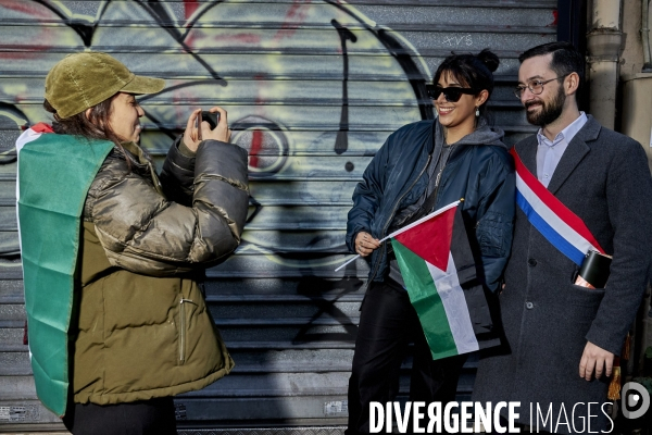 Manifestation pro palestienne pour un cessez le feu