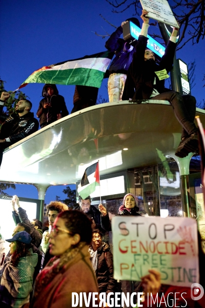 Manifestation pro palestienne pour un cessez le feu