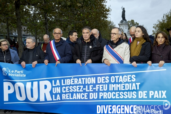 Manifestation pro palestienne pour un cessez le feu