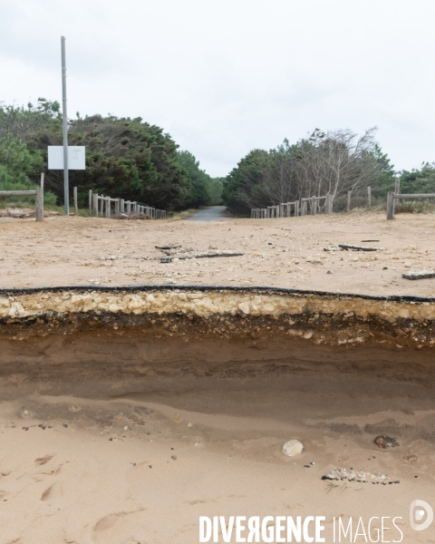 Un littoral errode par les tempetes