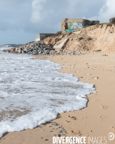 Un littoral errode par les tempetes