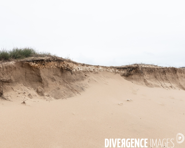 Un littoral errode par les tempetes