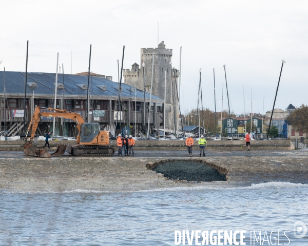 Un littoral errode par les tempetes