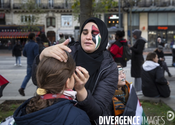 Maniestation en soutien à Gaza. 