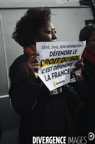 Rassemblement contre le projet de loi asile et immigration