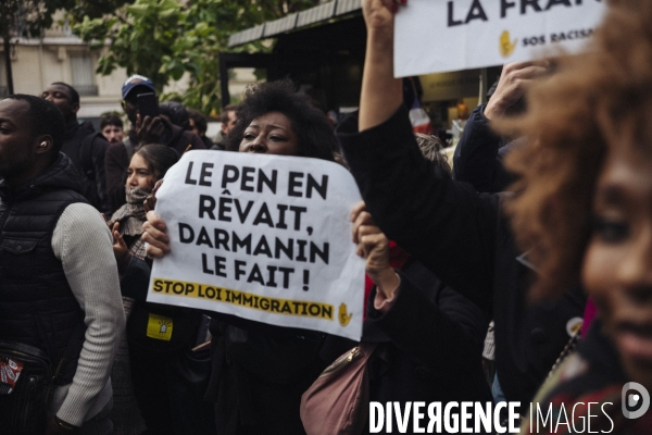 Rassemblement contre le projet de loi asile et immigration