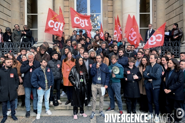 Greve et manifestation des assistants parlementaires