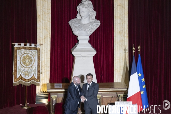 Emmanuel Macron au Grand Orient de France