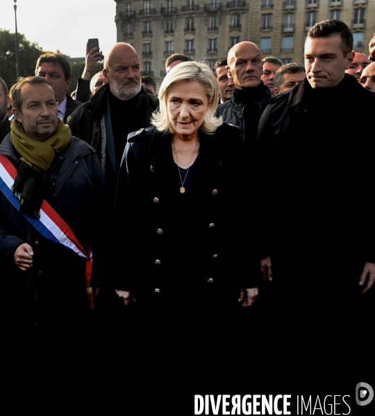 Marine Le Pen à la marche contre l’antisémitisme
