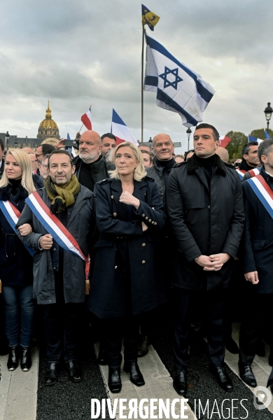 Marine Le Pen à la marche contre l’antisémitisme