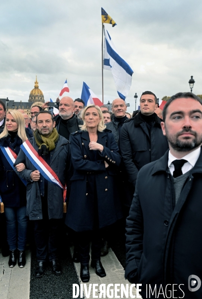 Marine Le Pen à la marche contre l’antisémitisme