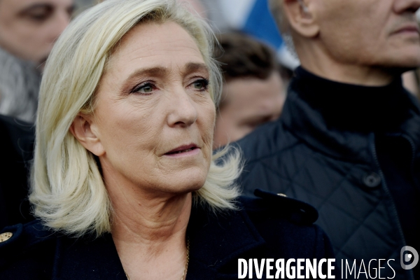 Marine Le Pen à la marche contre l’antisémitisme