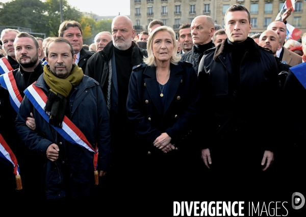 Marine Le Pen à la marche contre l’antisémitisme