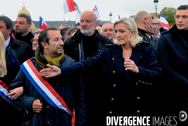 Marine Le Pen à la marche contre l’antisémitisme