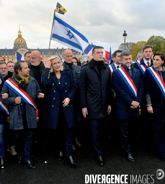 Marine Le Pen à la marche contre l’antisémitisme