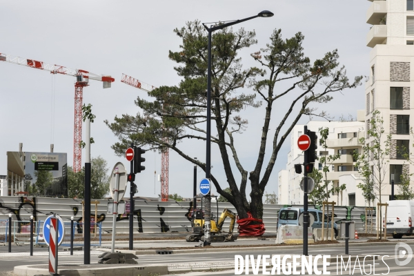 Nouveau quartier du Belvédère le long de la Garonne.