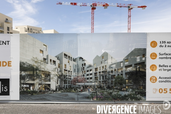 Nouveau quartier du Belvédère le long de la Garonne.