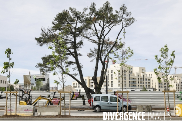 Nouveau quartier du Belvédère le long de la Garonne.