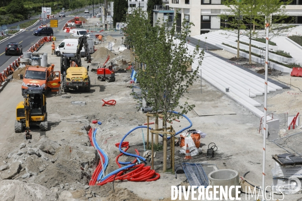 Nouveau quartier du Belvédère le long de la Garonne.