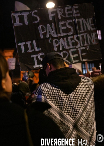 Rassemblement pour Gaza devant Westminster. 