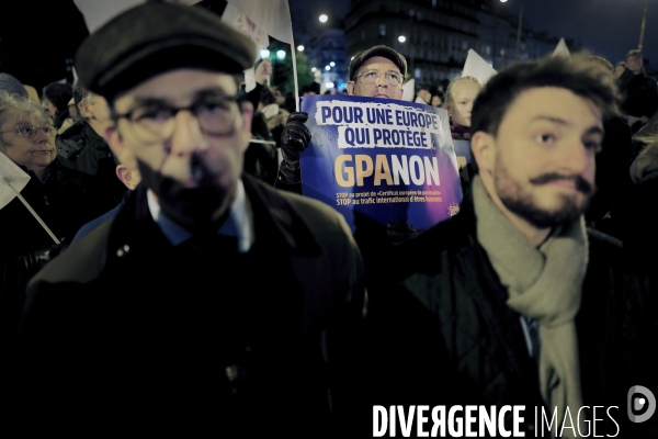 Manifestation contre la GPA