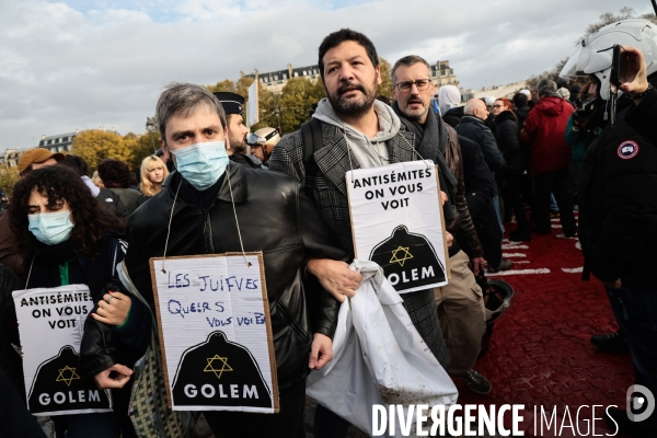 Marche contre l  antiisemitisme