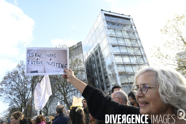 Marche pour la paix aux Proche-Orient, à l appel du monde de la culture, à Paris